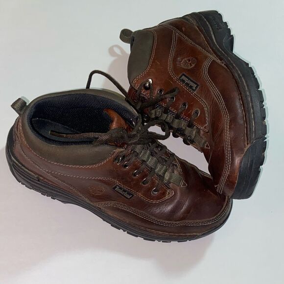 Timberland Support Brake Propel Flex Men\'s Brown Leather Boots Shoes Size 9.5M main image 5